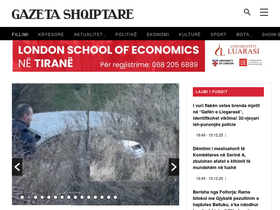'gazetashqiptare.al' screenshot