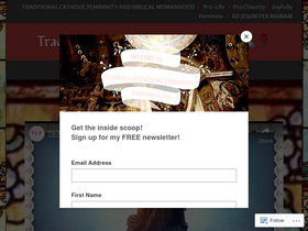 'tradcatfem.com' screenshot
