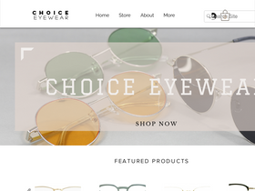 Choiceeyewear homepage screenshot