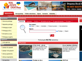 'realestatecroatia.com' screenshot