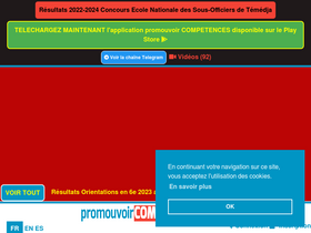 'promouvoircompetences.com' screenshot