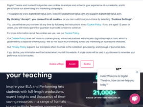 'digitaltheatreplus.com' screenshot