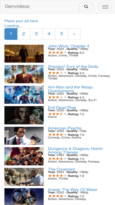 Genvideos free movies online store