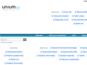 'unium.cz' screenshot