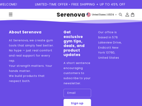 serenovaglobal.com homepage screenshot