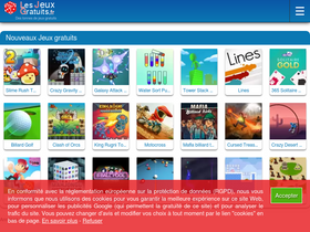 'lesjeuxgratuits.fr' screenshot