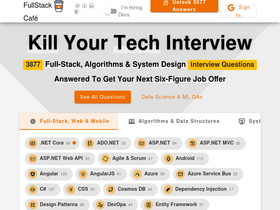 'fullstack.cafe' screenshot