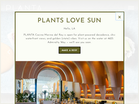 'plantarestaurants.com' screenshot