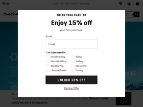 'dakine.com' screenshot
