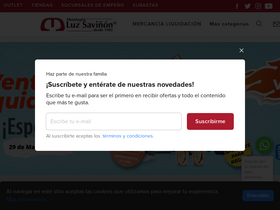 'tiendaluzsavinon.com' screenshot