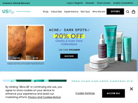'urbanskinrx.com' screenshot