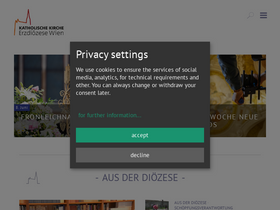 'erzdioezese-wien.at' screenshot