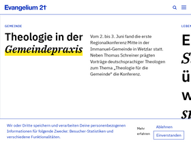 'evangelium21.net' screenshot
