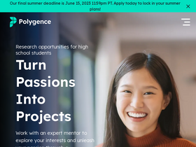 'polygence.org' screenshot