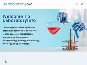 'laboratoryinfo.com' screenshot