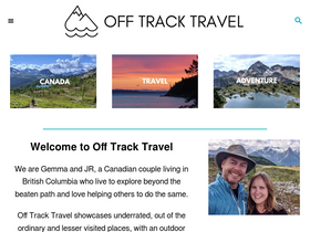 'offtracktravel.ca' screenshot