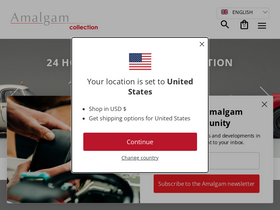 'amalgamcollection.com' screenshot