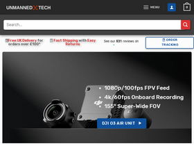 'unmannedtechshop.co.uk' screenshot
