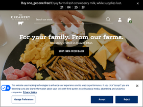 thecreameryutah.com homepage screenshot