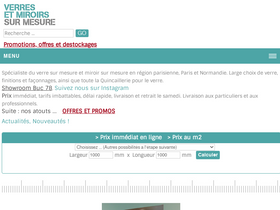 'verresetmiroirs.com' screenshot