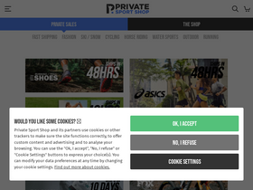 'privatesportshop.co.uk' screenshot