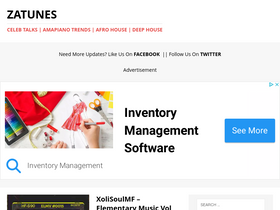 'zatunes.co.za' screenshot