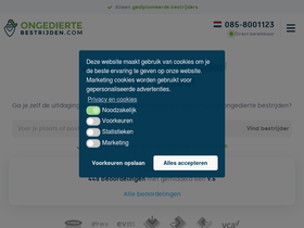 'ongediertebestrijden.com' screenshot