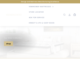 hemingwaymattress.com homepage screenshot