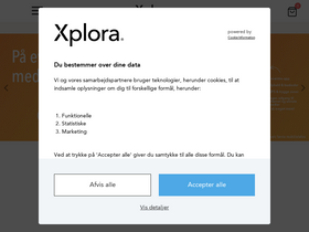 Xplora Danmark homepage screenshot
