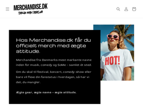 Merchandise.dk homepage screenshot