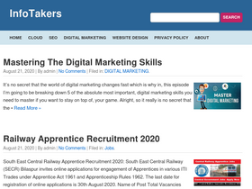 'infotakers.com' screenshot
