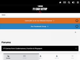 'f1carsetup.com' screenshot