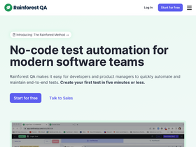 'rainforestqa.com' screenshot