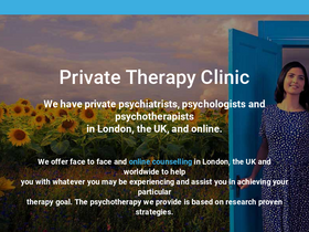 'theprivatetherapyclinic.co.uk' screenshot