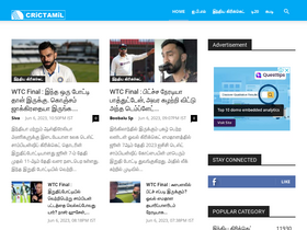 'crictamil.in' screenshot