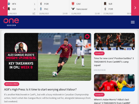 'onesoccer.ca' screenshot