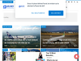 'airlinestravel.ro' screenshot