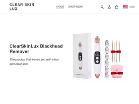 clearskinlux.com homepage screenshot