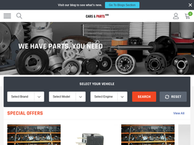 carsandpartshub.com homepage screenshot