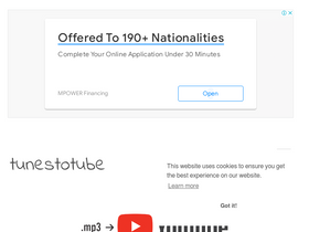 'tunestotube.com' screenshot