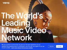 'vevo.com' screenshot