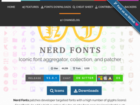 'nerdfonts.com' screenshot
