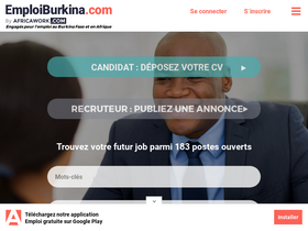 'emploiburkina.com' screenshot