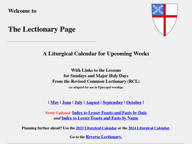 'lectionarypage.net' screenshot