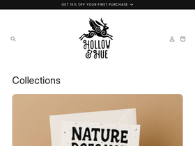 hollowandhue.com homepage screenshot