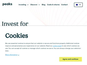 'peaks.com' screenshot