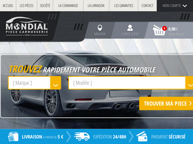 'mondial-piece-carrosserie.com' screenshot
