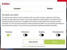 'troteclaser.com' screenshot