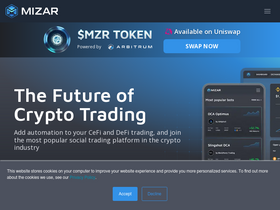 'mizar.com' screenshot