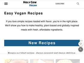 'holycowvegan.net' screenshot